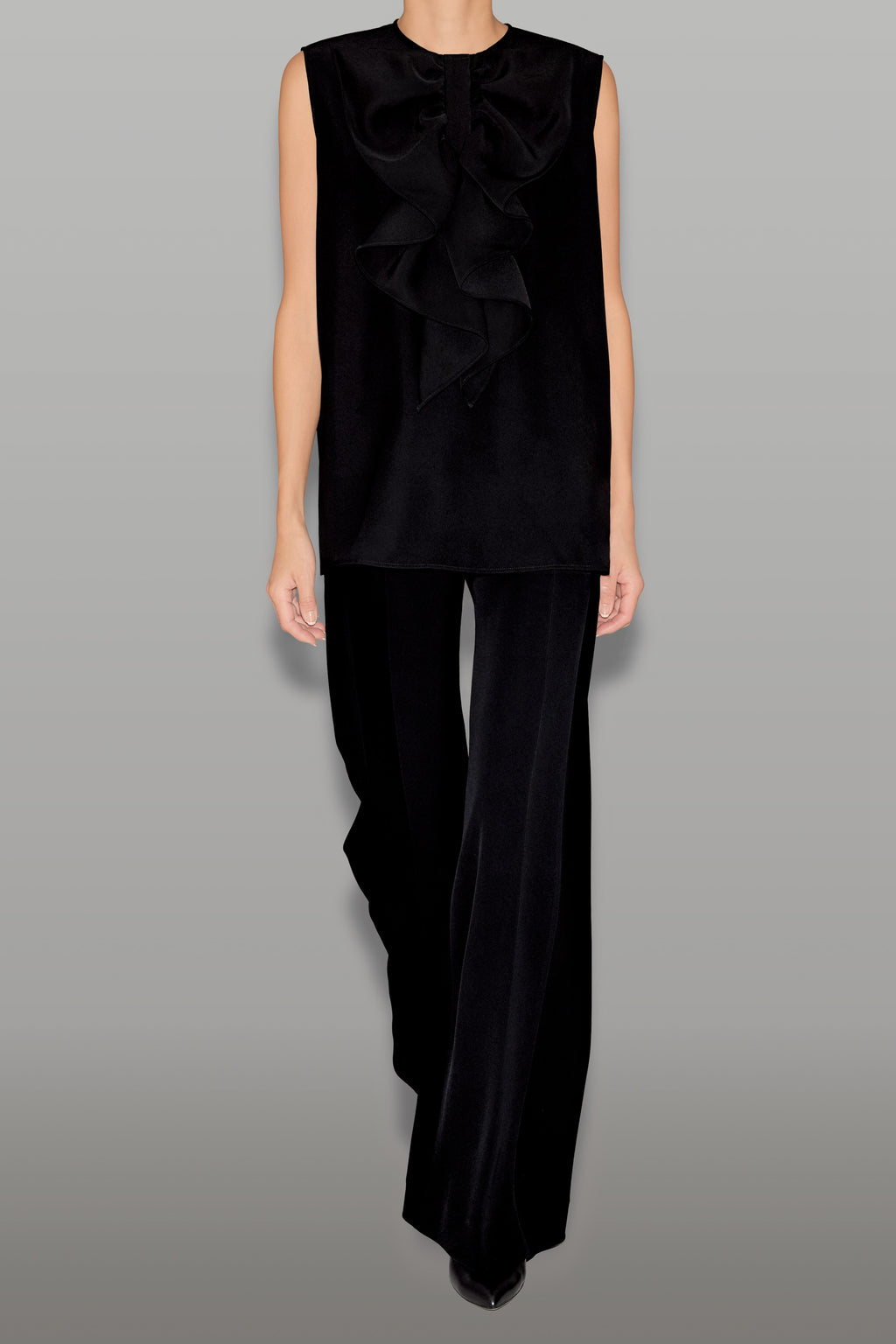 ノースリーブボリュームラッフルブラウス – YOKO CHAN