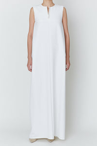 pearl tuck long dress