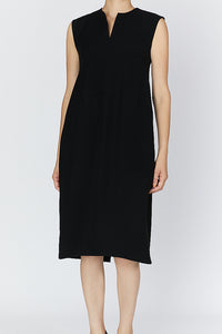 YOKO CHANスリットラインドレス綿36サイズ黒