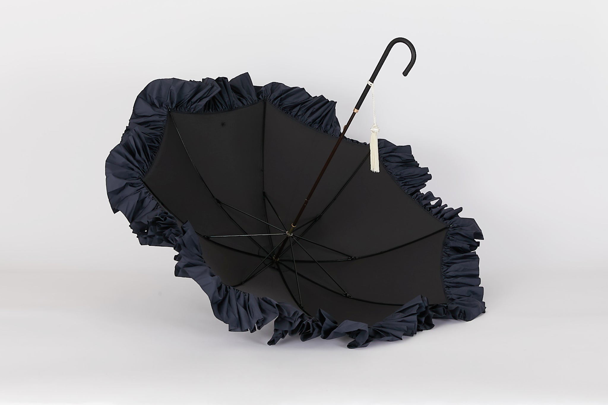 slim leather ruffle umbrella