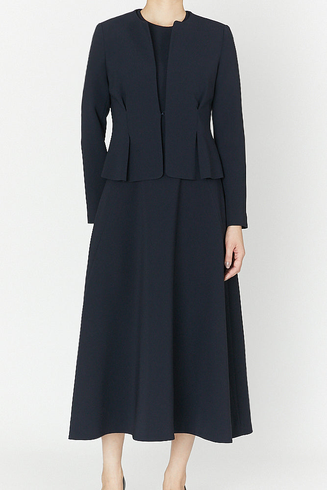 collarless jacket