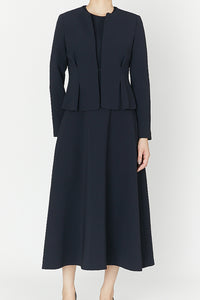 collarless jacket