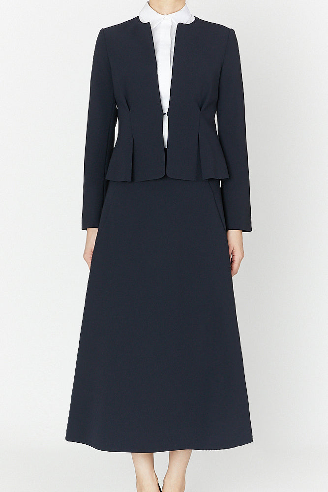 collarless jacket