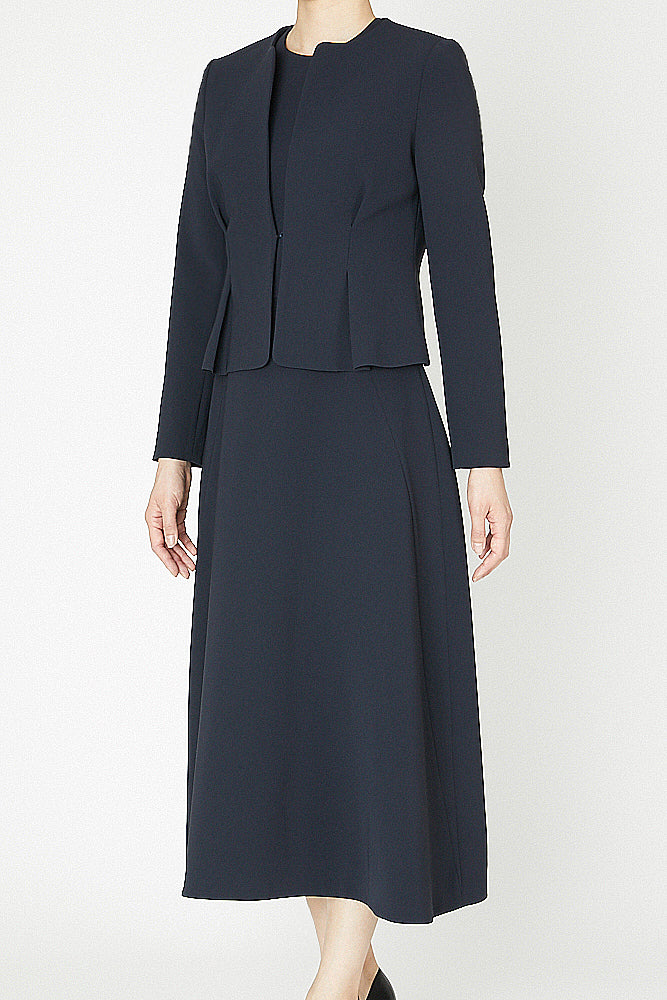 collarless jacket