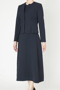 collarless jacket