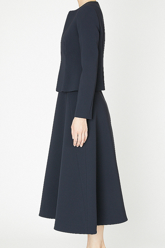 collarless jacket