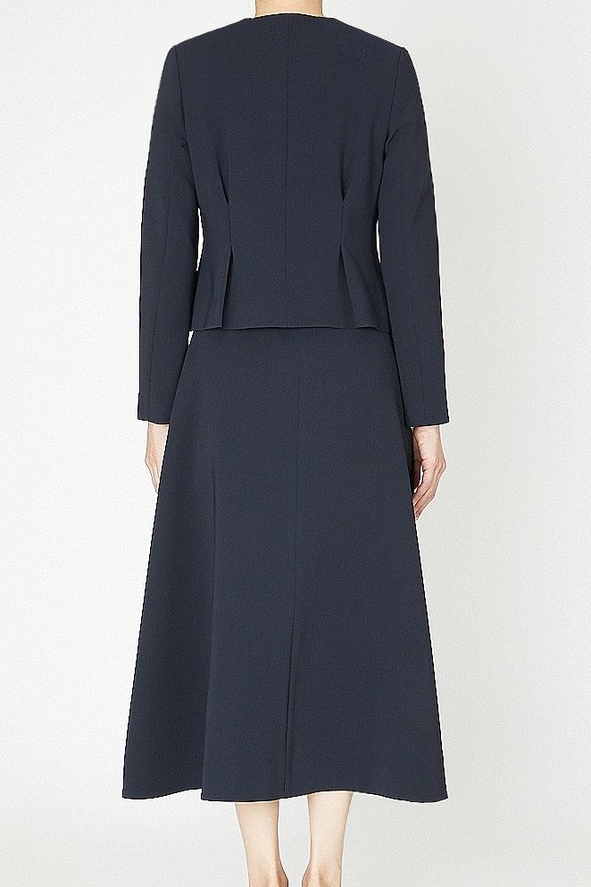 collarless jacket