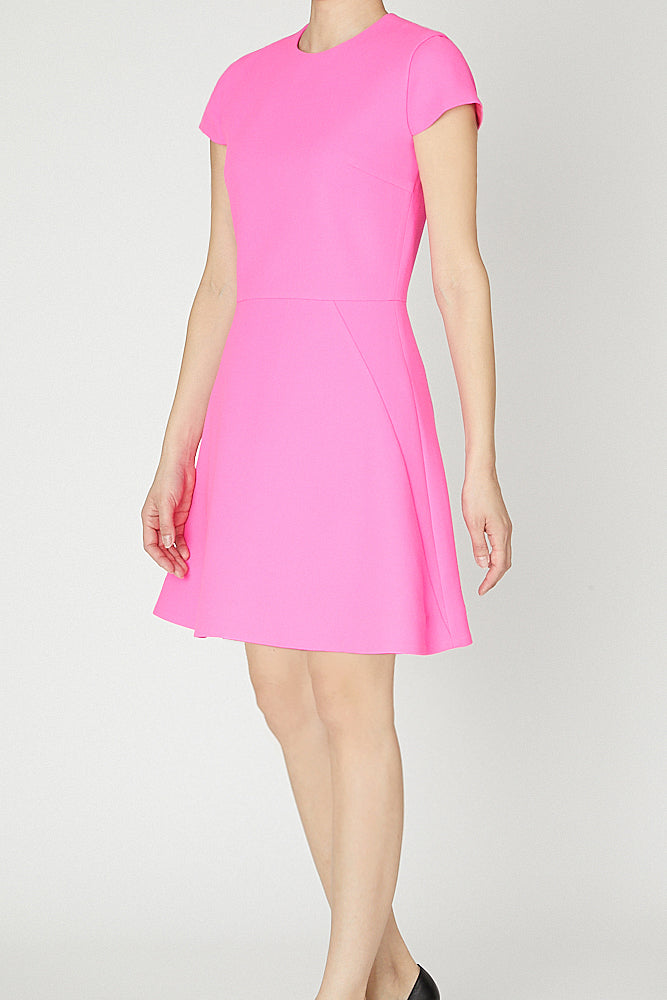 half sleeve flared dress