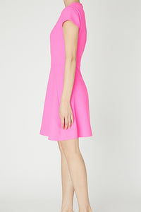 half sleeve flared dress