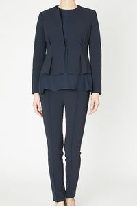 collarless jacket