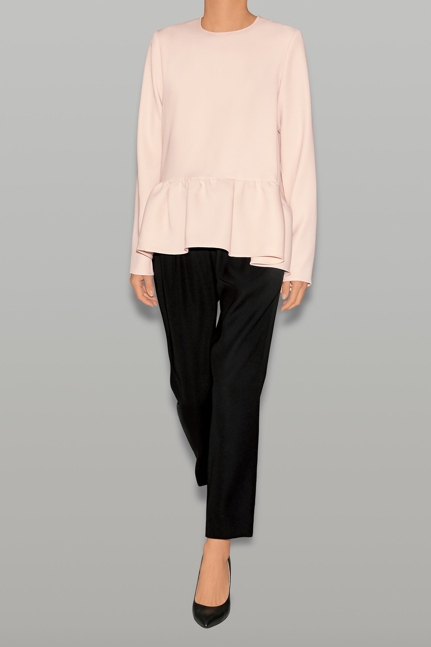 ロングスリーブヘムギャザーブラウス – YOKO CHAN