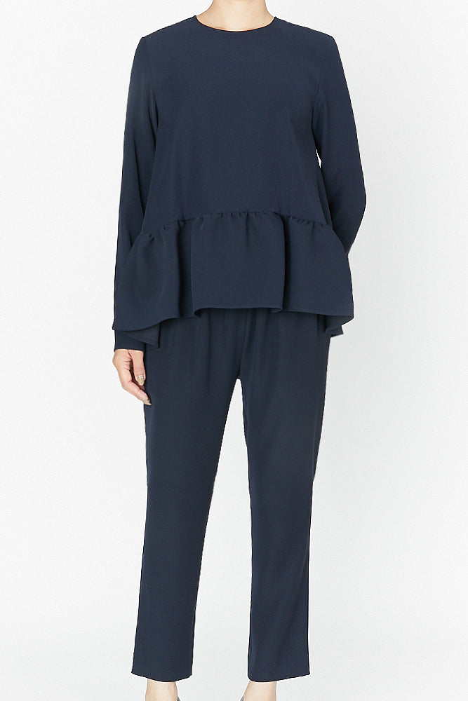 ロングスリーブヘムギャザーブラウス – YOKO CHAN