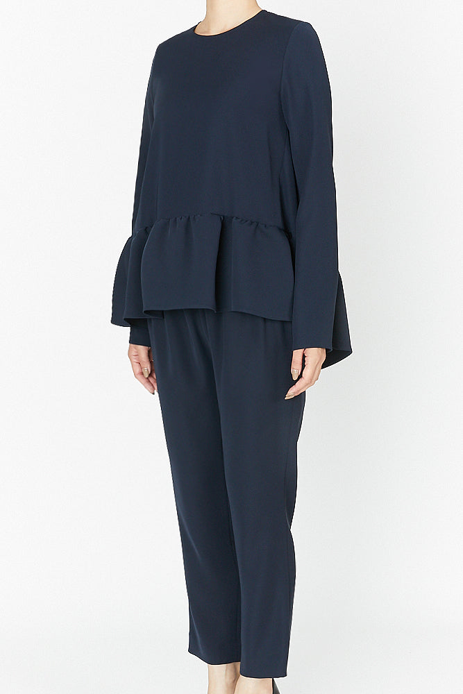 人気のお品✨ヨーコチャン　ロングスリーブヘムギャザーブラウス　　36 ロングスリーブヘムギャザーブラウス – YOKO CHAN