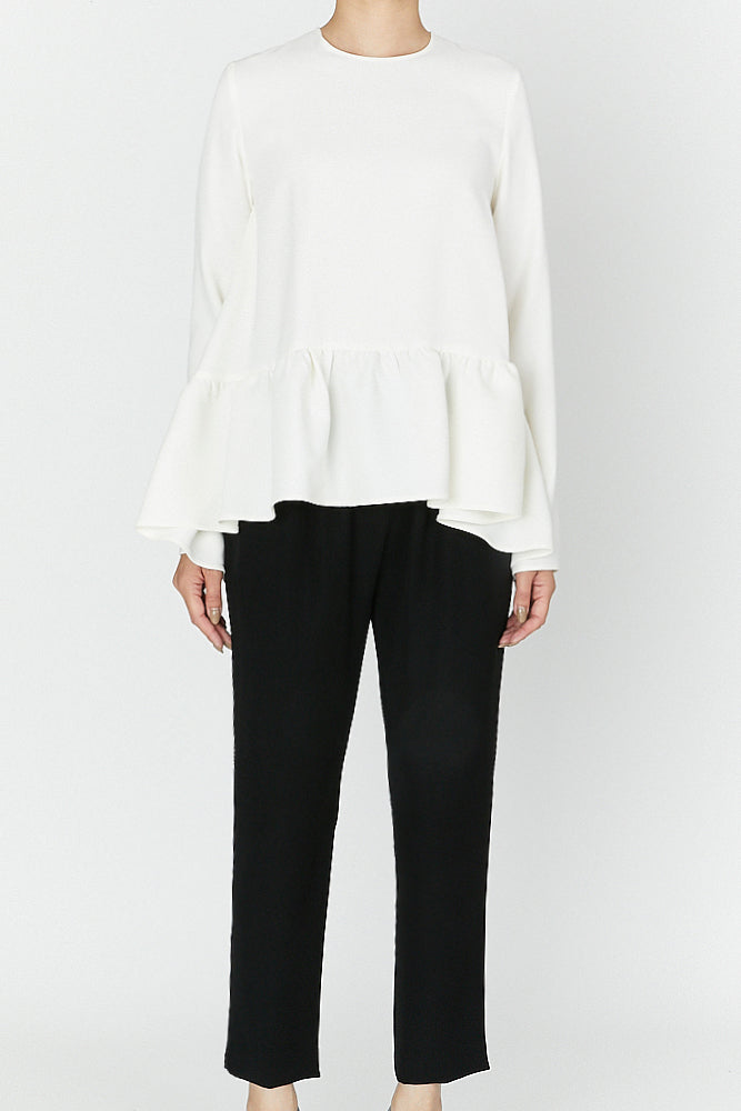 ロングスリーブヘムギャザーブラウス – YOKO CHAN