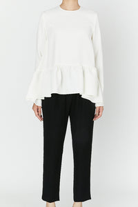 ロングスリーブヘムギャザーブラウス – YOKO CHAN