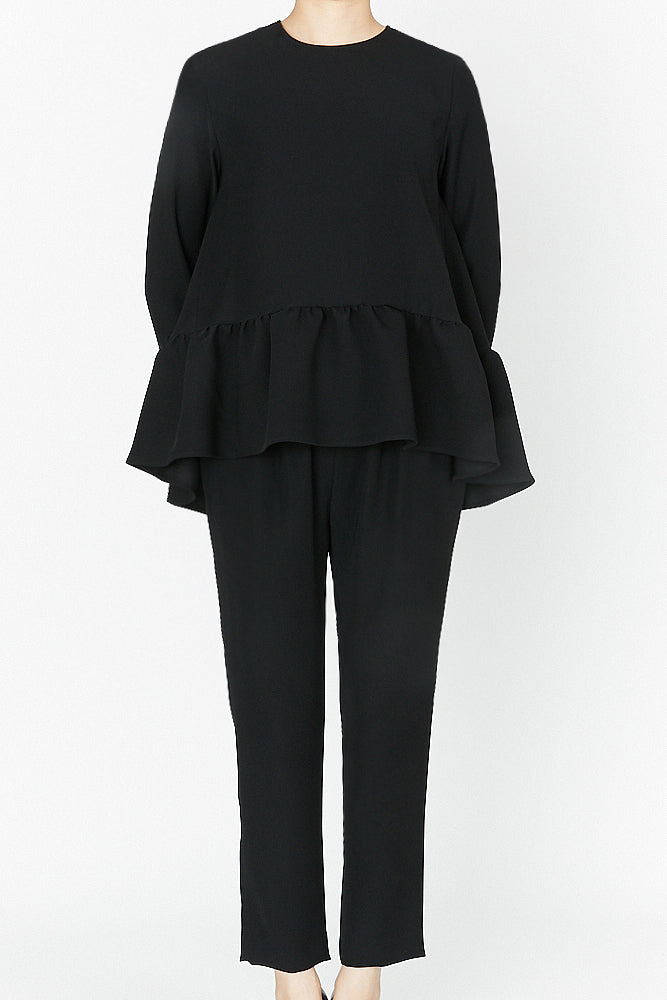 人気のお品✨ヨーコチャン　ロングスリーブヘムギャザーブラウス　　36 ロングスリーブヘムギャザーブラウス – YOKO CHAN