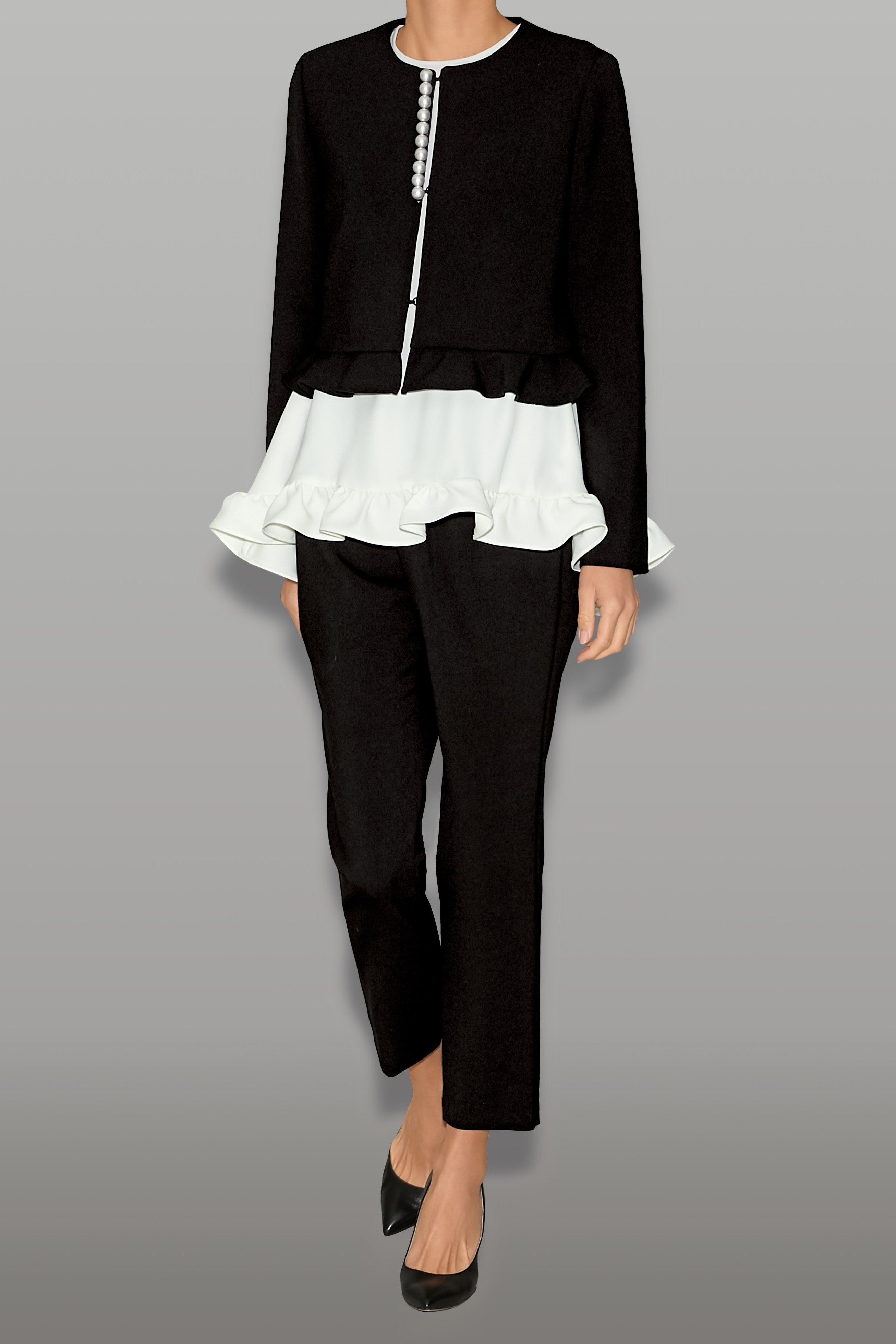 ペプラムパールショートジャケット – YOKO CHAN