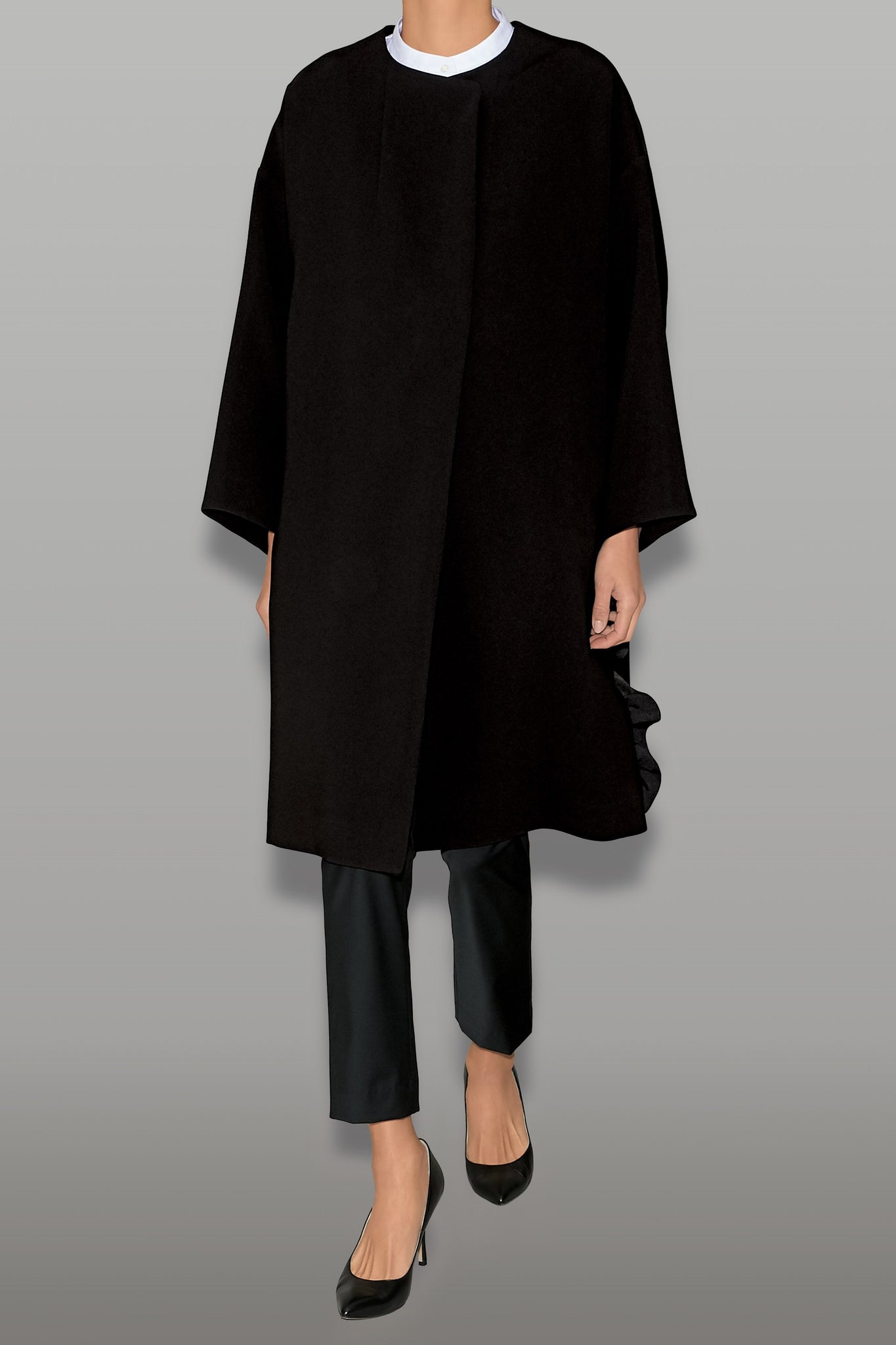 サイドラッフルオーバーサイズコート – YOKO CHAN