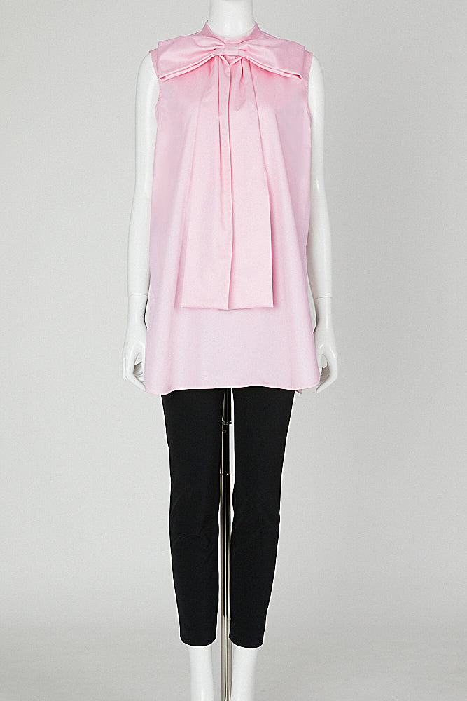 ボトルネックロングリボンコットンブラウス – YOKO CHAN