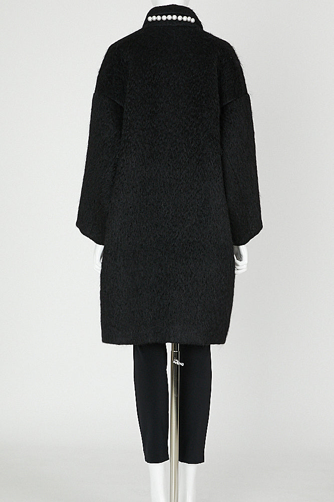 極美品 23AW YOKOCHAN バックパールコート ウール ブラック バックパールコート – YOKO CHAN