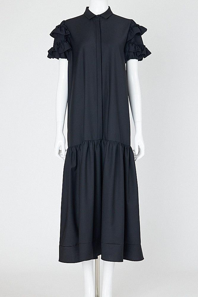 ラッフルトリムスリーブミディシャツドレス – YOKO CHAN