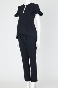 ギャザースリーブパールスリットラインブラウス – YOKO CHAN