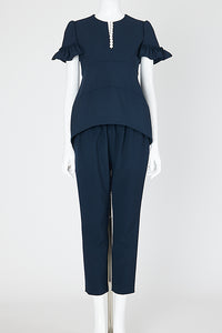 ギャザースリーブパールスリットラインブラウス – YOKO CHAN