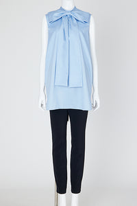 ボトルネックロングリボンコットンブラウス – YOKO CHAN