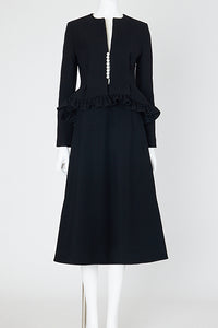 ノーカラーフリルパールジャケット – YOKO CHAN