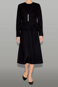 ノーカラーフリルパールジャケット – YOKO CHAN