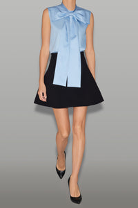 ボトルネックロングリボンコットンブラウス – YOKO CHAN