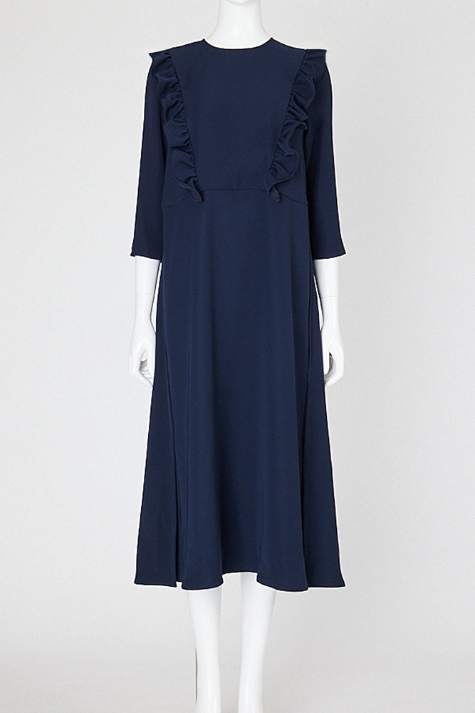 ロングスリーブフロントフリルラインドレス – YOKO CHAN