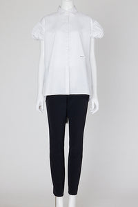 【新品未使用】yokochan パフスリーブ　ブラウス 中古・古着通販】YOKO CHAN (ヨーコチャン) パフスリーブフリルトリム