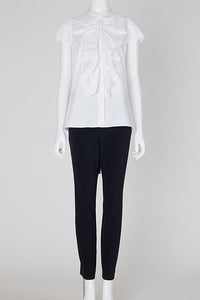 ポイントカラーボリュームラッフルコットンブラウス – YOKO CHAN