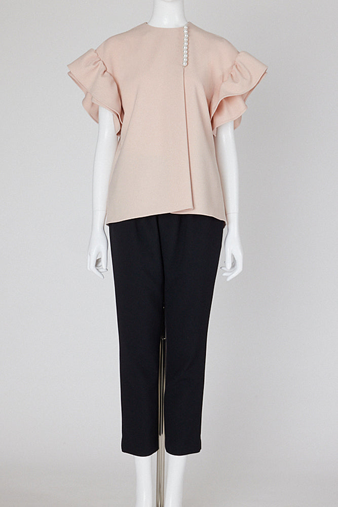 ギャザースリーブパールブラウス – YOKO CHAN