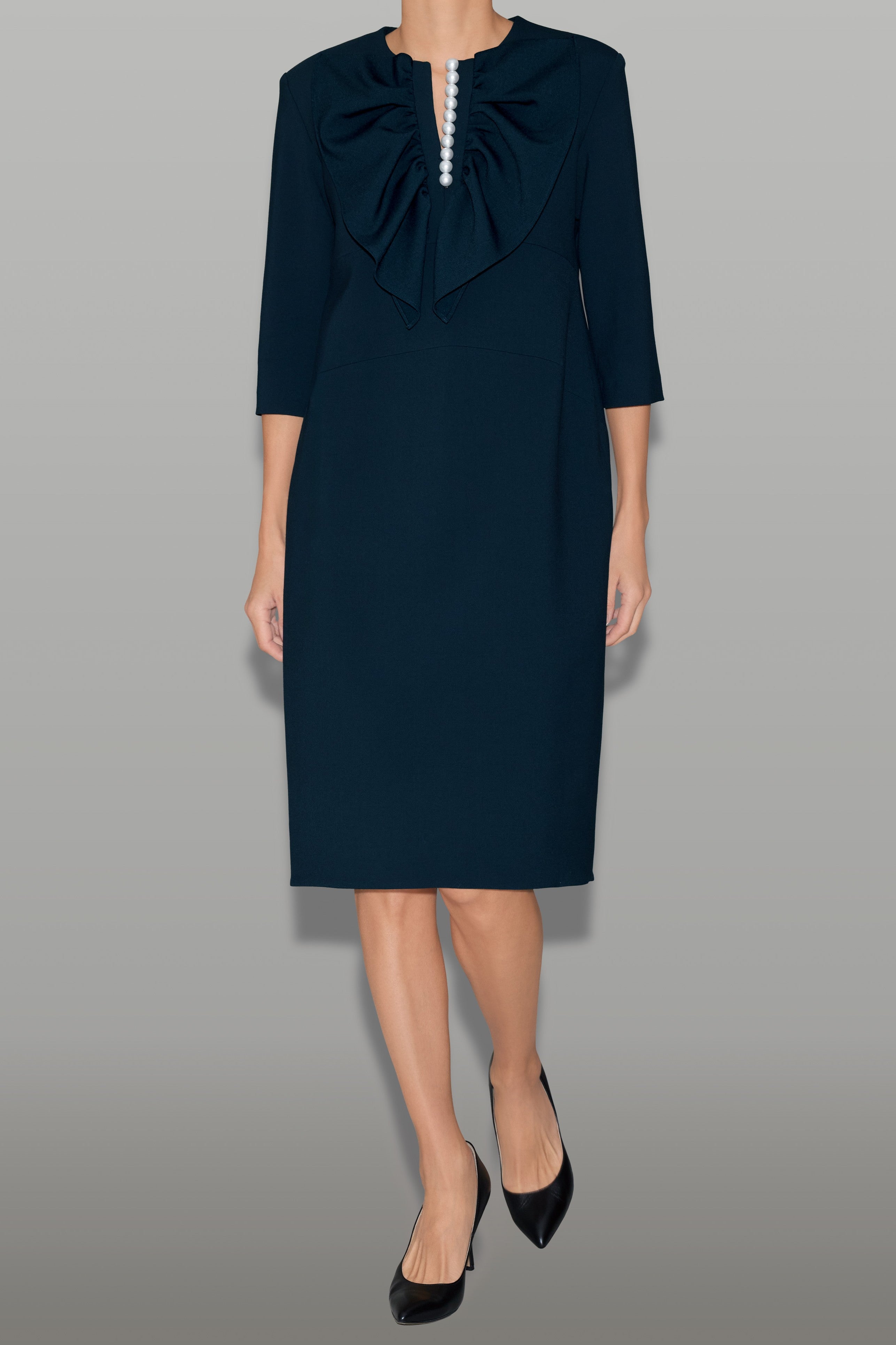 ボリュームラッフルパールスリットラインドレス – YOKO CHAN