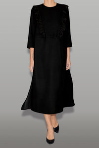 ロングスリーブフロントフリルラインドレス – YOKO CHAN