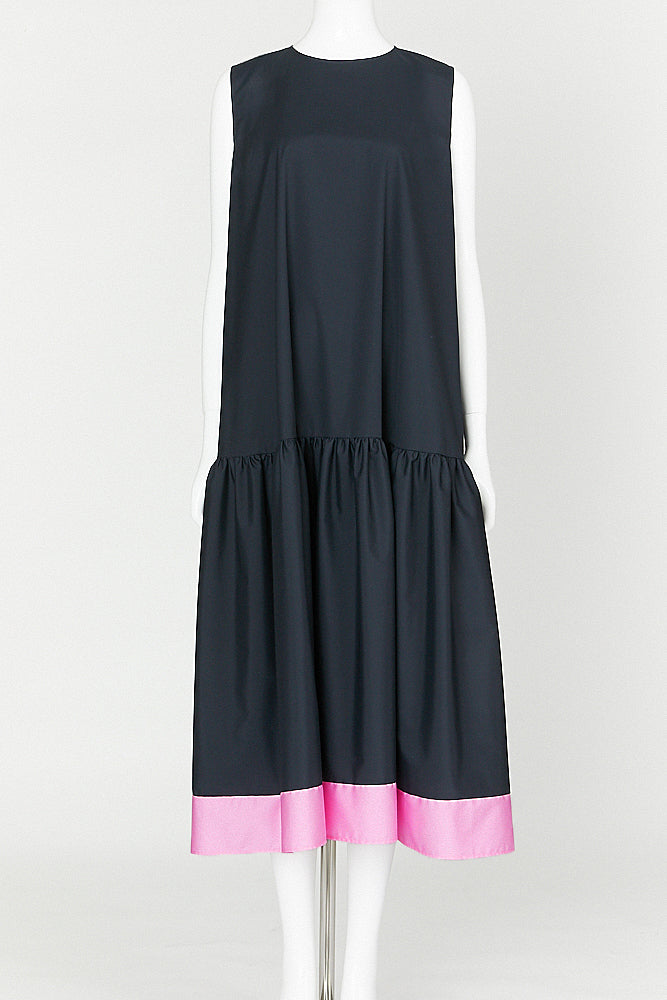 ヘムフレアコットンドレス