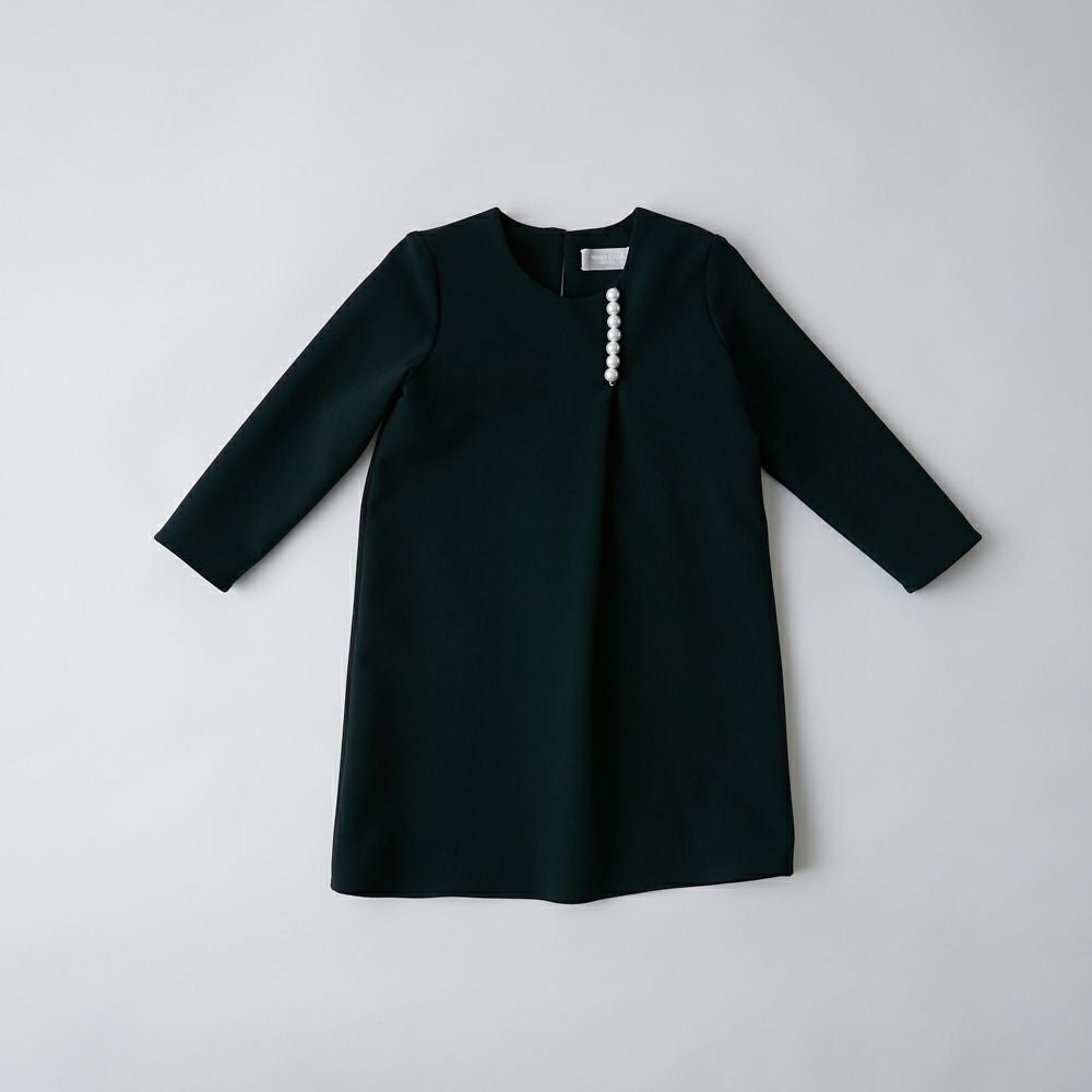 ロングスリーブパールサックドレス