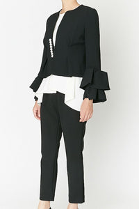 flare sleeve pearl jacket