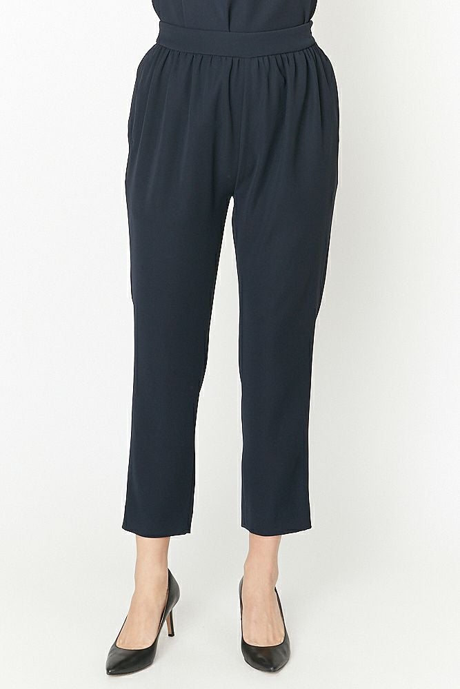 high waist gathered pants