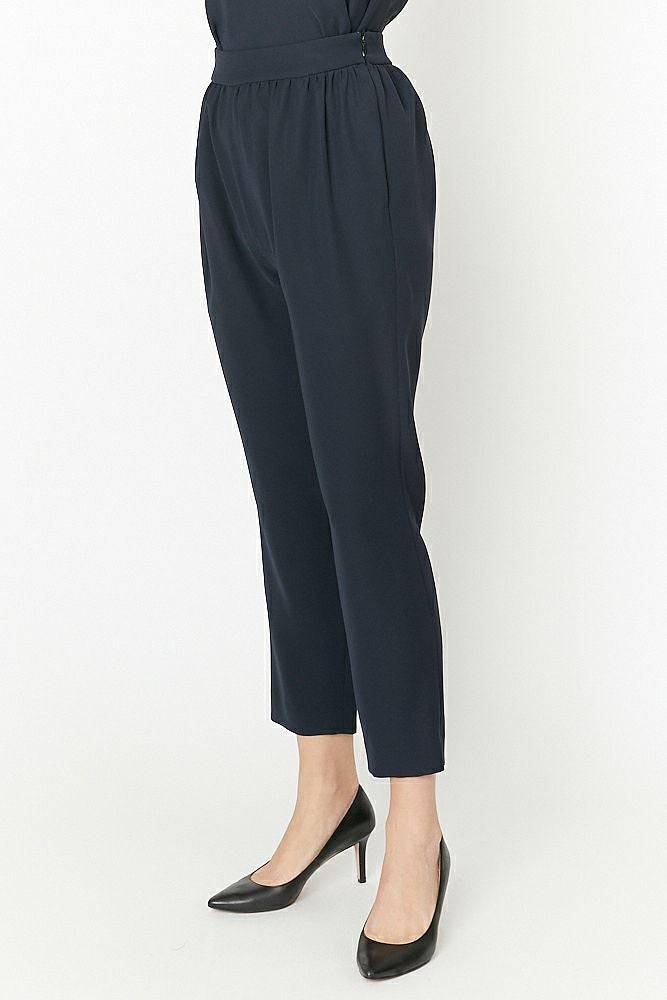 high waist gathered pants
