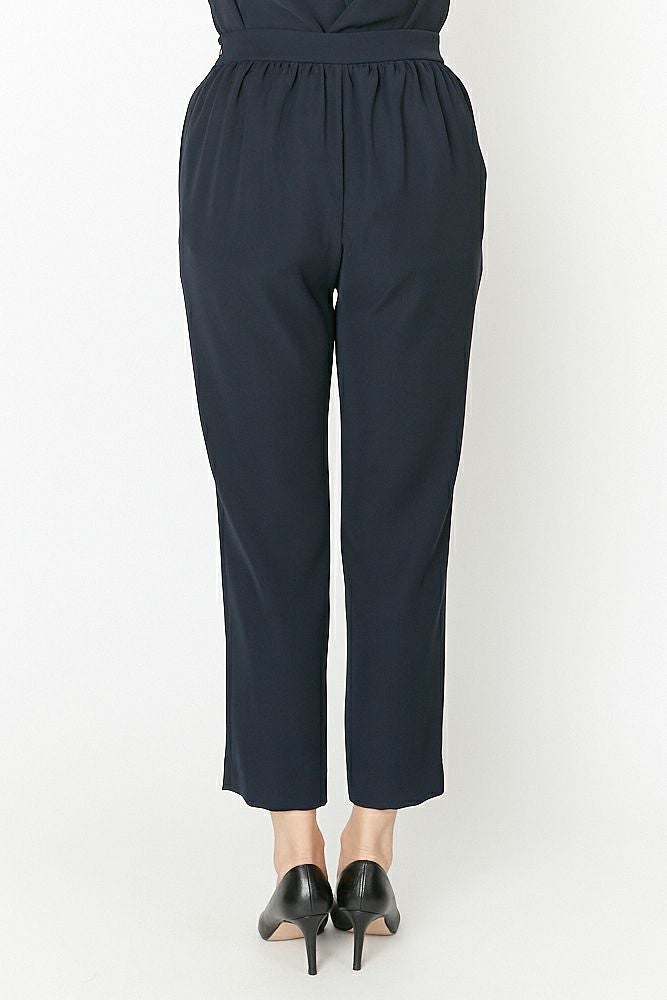 high waist gathered pants