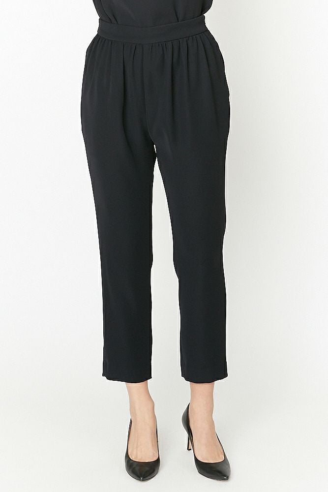 high waist gathered pants