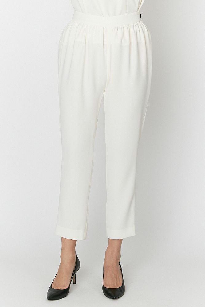 high waist gathered pants