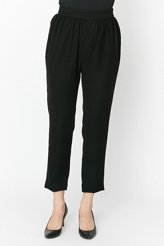 high waist gathered pants