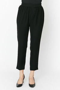high waist gathered pants
