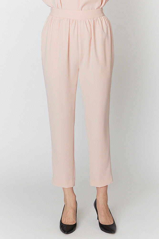 high waist gathered pants