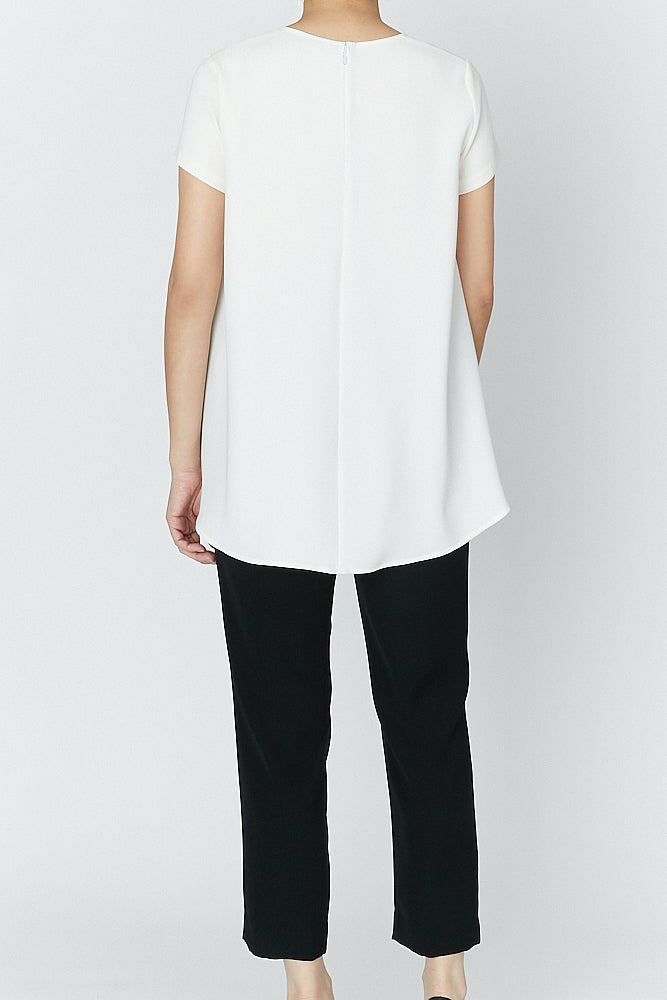 YOKOCHANヨーコチャンHalf-sleeveSideFlareBlouse-